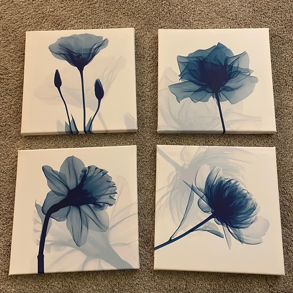 Floral Artwork set of 4
